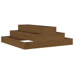 Berkfield Home Planter Honey Brown 80x80x27 cm Solid Wood Pine - Size: 80 x 80 x 27 cm - thumbnail 3
