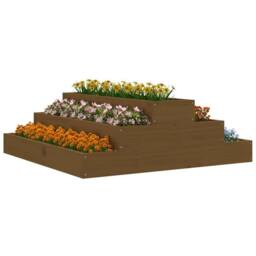 Berkfield Home Planter Honey Brown 80x80x27 cm Solid Wood Pine - Size: 80 x 80 x 27 cm - thumbnail 1