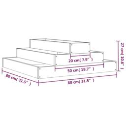 Berkfield Home Planter Honey Brown 80x80x27 cm Solid Wood Pine - Size: 80 x 80 x 27 cm - thumbnail 7