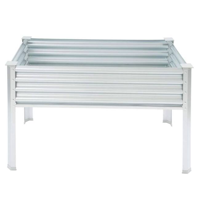 Kelvenix Raised Garden Bed with Legs Metal Planter in Silver - Size: 100g - image 1