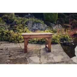 Churnet Valley Garden Furniture Ltd Valley Garden Coffee Table - Timber - Partially Assembled in Brown - thumbnail 3