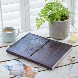 Paper High Leather Tree of Life Embossed Photo Album in Brown - Size: Large - thumbnail 6