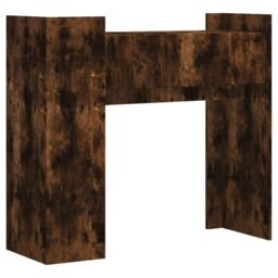 Berkfield Home Console Table Smoked Oak 100x35x90 cm Engineered Wood in Brown - Size: 100 x 35 x 90 cm - thumbnail 6
