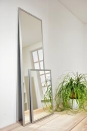 nielsen Star Metal Rectangle Wall Mirror Large Matt 70 X 170Cm in Silver - Size: 70 X 170 cm - thumbnail 2