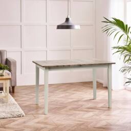 FurnitureboxUK Salcombe White & Grey Wood Extending 6 Seater Dining Table - thumbnail 4