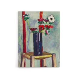 "Artery8 Anemones Vase Still Life Henry Lyman Sayen Canvas Wall Art Print - Size: W18"" x H24""" - thumbnail 1