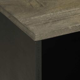 Berkfield Home TV Cabinet Black 80x33x46 cm Solid Wood Mango - Size: 80 x 33 x 46 cm - thumbnail 7