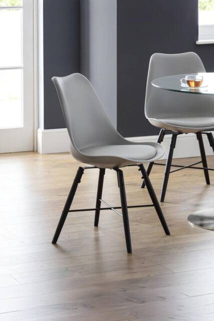 Julian Bowen Kari Plastic Dining Chair (Set of 2) in Grey - image 1