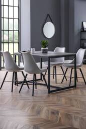 Julian Bowen Kari Plastic Dining Chair (Set of 2) in Grey - thumbnail 3