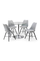 Julian Bowen Kari Plastic Dining Chair (Set of 2) in Grey - thumbnail 8