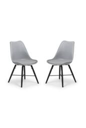 Julian Bowen Kari Plastic Dining Chair (Set of 2) in Grey - thumbnail 5