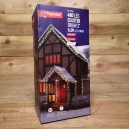 Samuel Alexander 480 LED 6.2m Premier Clusterbrights Indoor Outdoor Multifunction Mains Operated Christmas Cluster Lights with Timer in Warm White - thumbnail 6