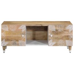 Berkfield Home Coffee Table 100x54x40 cm Solid Wood Mango in Brown - Size: 100 x 54 x 40 cm - thumbnail 2