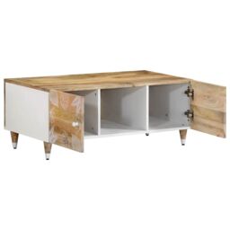 Berkfield Home Coffee Table 100x54x40 cm Solid Wood Mango in Brown - Size: 100 x 54 x 40 cm - thumbnail 3