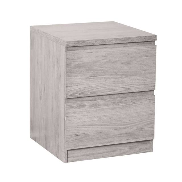 Cheshire Premium Atlas 2 Drawer Grey Oak Bedside Unit - image 1