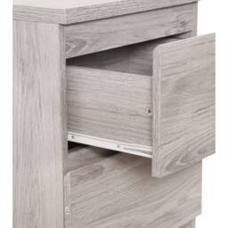 Cheshire Premium Atlas 2 Drawer Grey Oak Bedside Unit - thumbnail 4