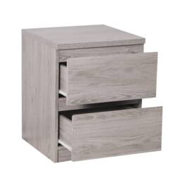 Cheshire Premium Atlas 2 Drawer Grey Oak Bedside Unit - thumbnail 2