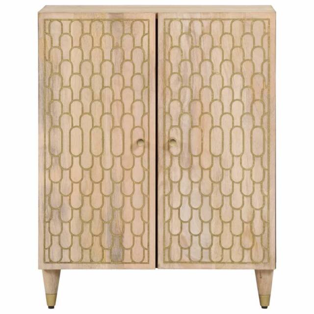 Berkfield Home Side Cabinet 60x33x75 cm Solid Wood Mango in Light Tan - Size: 60 x 33 x 75 cm - image 1