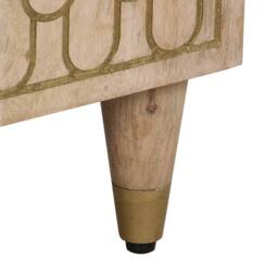 Berkfield Home Side Cabinet 60x33x75 cm Solid Wood Mango in Light Tan - Size: 60 x 33 x 75 cm - thumbnail 8