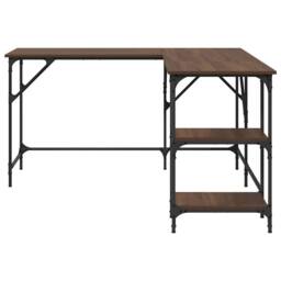 Berkfield Home Decorative Desk Brown Oak 139x139x75 cm Engineered Wood - Size: 139 x 139 x 75 cm - thumbnail 5