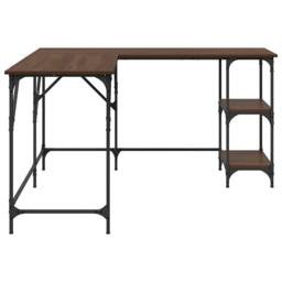 Berkfield Home Decorative Desk Brown Oak 139x139x75 cm Engineered Wood - Size: 139 x 139 x 75 cm - thumbnail 6