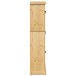 Berkfield Home Shoe Cabinet Corona 99x32x138 cm Solid Wood Pine in Brown - Size: 99 x 32 x 138 cm - thumbnail 5