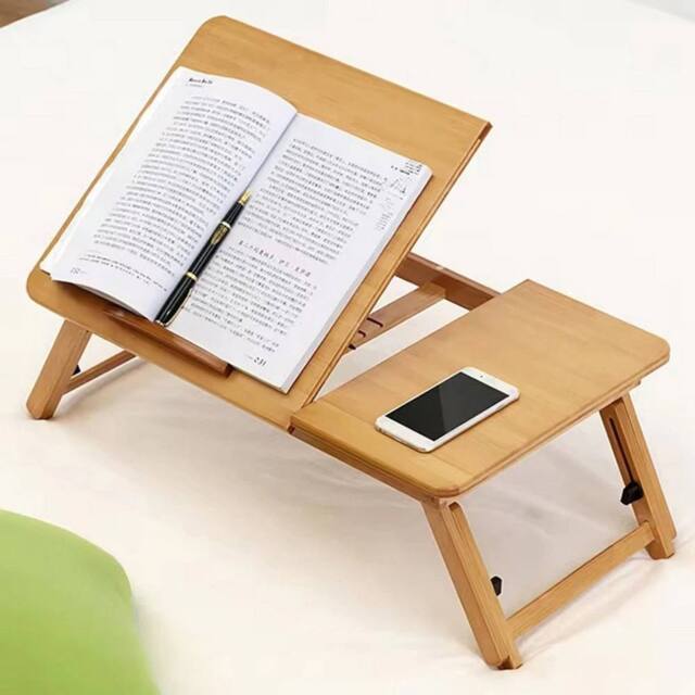 SPETLEK Adjustable Bamboo Laptop Bed Desk with Legs in Natural - Size: 0.6m2 - image 1