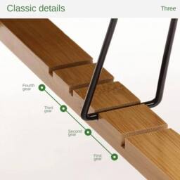 SPETLEK Adjustable Bamboo Laptop Bed Desk with Legs in Natural - Size: 0.6m2 - thumbnail 4