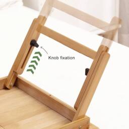 SPETLEK Adjustable Bamboo Laptop Bed Desk with Legs in Natural - Size: 0.6m2 - thumbnail 3