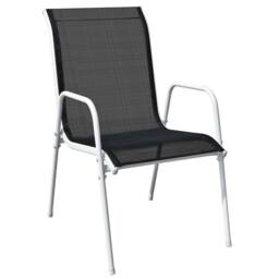 Berkfield Home Comfortable 9 Piece Outdoor Dining Set Steel Black - thumbnail 4