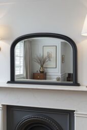 Yearn Mirrors Overmantle Arched Contemporary Mirror Black 112(w)x77cm(h) - thumbnail 1