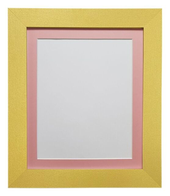 Frames & Mirrors 4U Metro Gold Frame with Pink Mount for Image Size A3 - image 1
