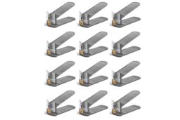 Hygrad Built to Survive Acrylic Shoe Slots Organizer Wardrobe Stacker Space Saver Rack Holder in Black - thumbnail 1