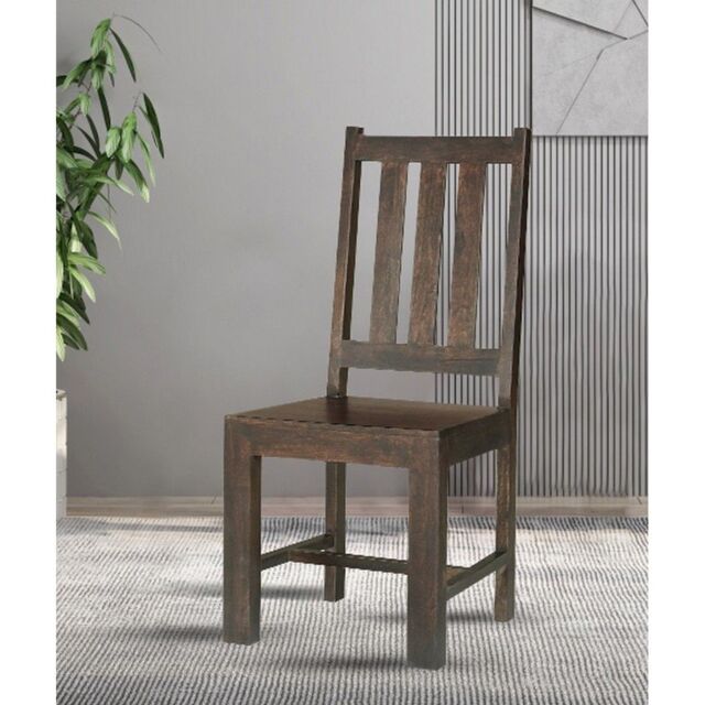 Jaipur Furniture Ltd Chair (Set of 2) - Mango Wood - Dark Finish in Brown - image 1