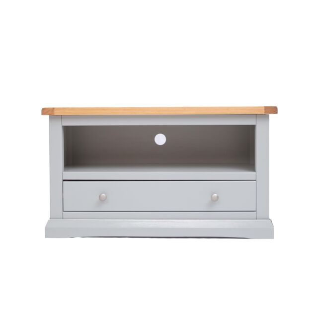 Cabinet Bits Loreo Light Grey 1 Drawer TV Cabinet Chrome Knob - image 1