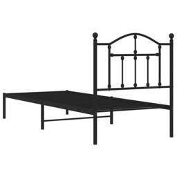 Berkfield Home Metal Bed Frame with Headboard Black 80x200 cm - thumbnail 7