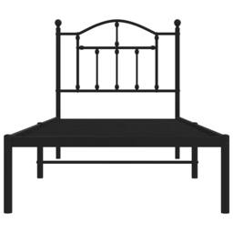 Berkfield Home Metal Bed Frame with Headboard Black 80x200 cm - thumbnail 5
