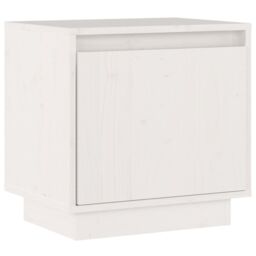 Berkfield Home Bedside Cabinet White 40x30x40 cm Solid Wood Pine - Size: 40 x 30 x 40 cm - thumbnail 2