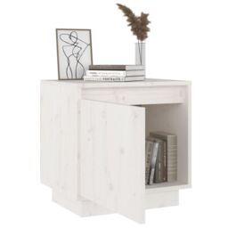 Berkfield Home Bedside Cabinet White 40x30x40 cm Solid Wood Pine - Size: 40 x 30 x 40 cm - thumbnail 4
