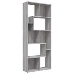 Berkfield Home Book Cabinet Grey Sonoma 67x24x161 cm Engineered Wood - Size: 67 x 24 x 161 cm - thumbnail 2