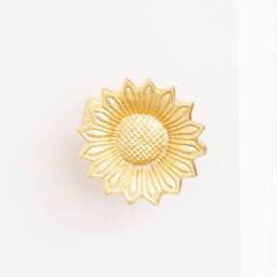 Melody Maison Set Of 2 Gold Metal Sunflower Wall Mounted Tie Backs - thumbnail 2