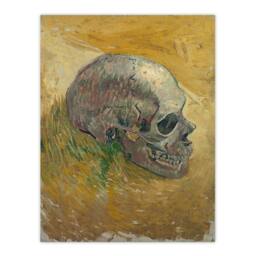 Artery8 Vincent van Gogh Framed Wall Art Print Human Skull Study in Yellow - Size: A4 - thumbnail 3