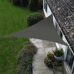 Woven Wood 3x3x3m Triangle Charcoal Ocean Breeze Standard Sail Shade