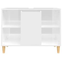 Berkfield Home Sink Cabinet High Gloss White 80x33x60 cm Engineered Wood - Size: 80 x 33 x 60 cm - thumbnail 6
