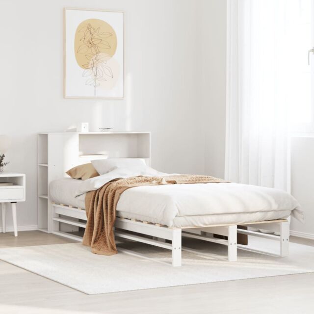 Berkfield Home Bookcase Bed without Mattress White 75x190 cm Small Single Solid Wood - image 1
