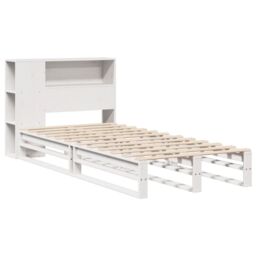 Berkfield Home Bookcase Bed without Mattress White 75x190 cm Small Single Solid Wood - thumbnail 3