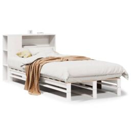 Berkfield Home Bookcase Bed without Mattress White 75x190 cm Small Single Solid Wood - thumbnail 2
