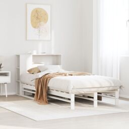 Berkfield Home Bookcase Bed without Mattress White 75x190 cm Small Single Solid Wood - thumbnail 1