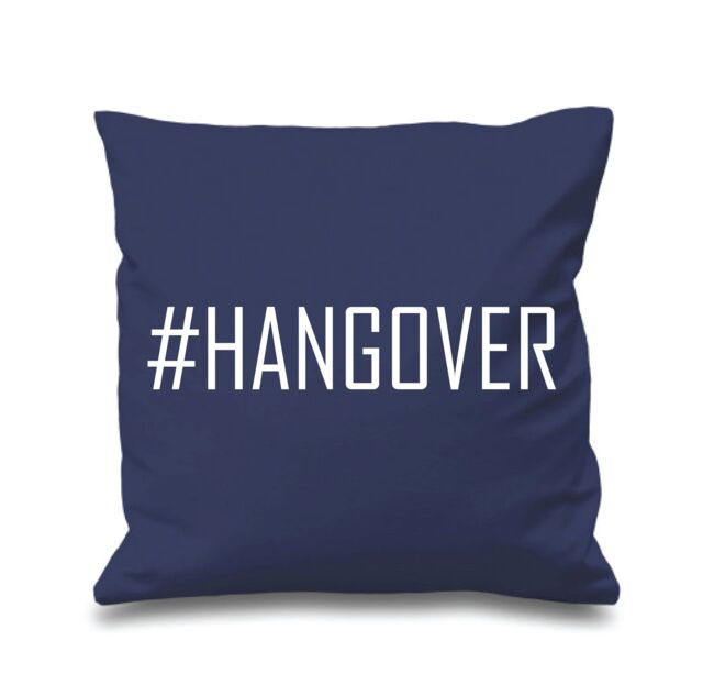 "60 SECOND MAKEOVER Navy Cushion Cover #Hangover 16"" x 16"" Mum Friend Gift Decorative Cushion Home Mothers Day - Size: 40 cm x 40 cm"