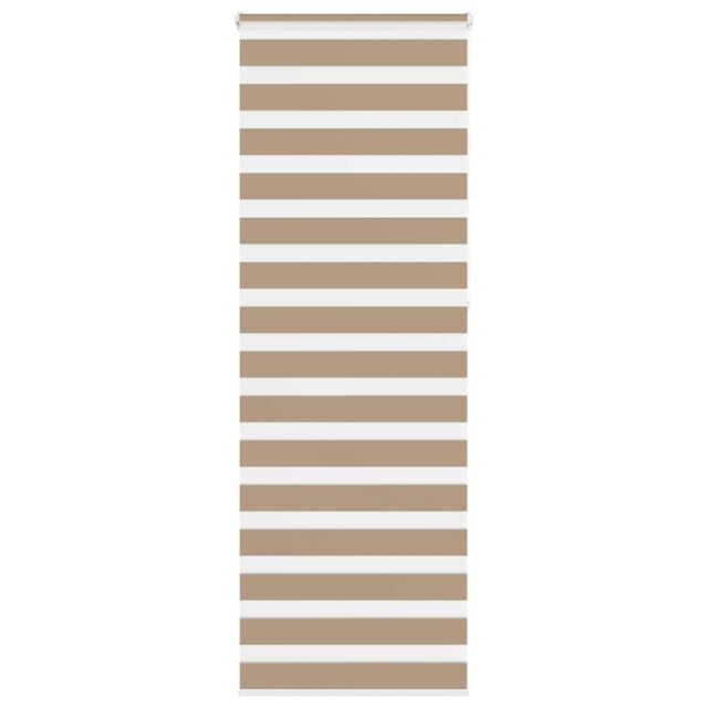 Berkfield Home Zebra Blind Sand Brown 70x230 cm Fabric Width 65.9 cm Polyester - image 1